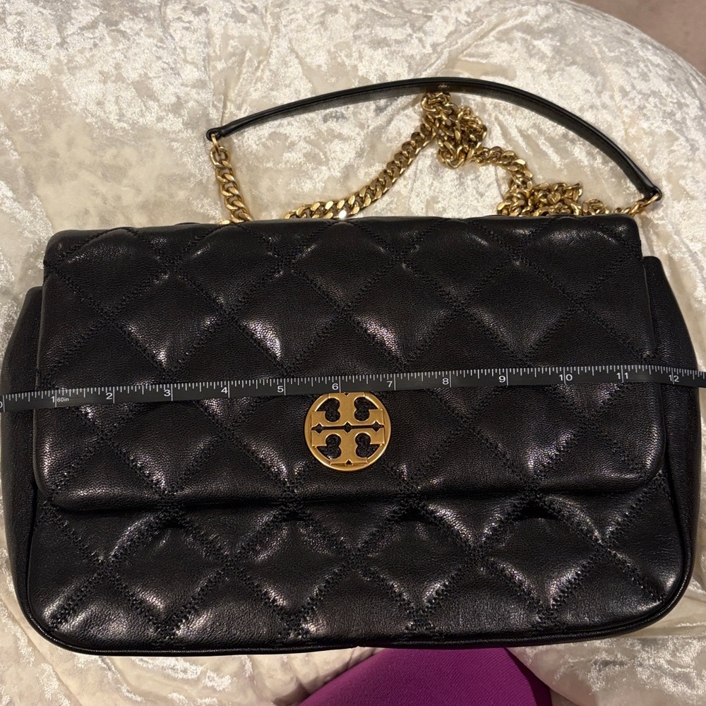 Tory Burch Black Quilted Leather Shoulder Bag- new - Picture 12 of 14